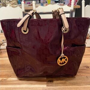 Michael Kors Deep Red Tote Bag